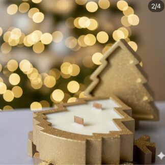 Lumanare aurie de brad de Craciun