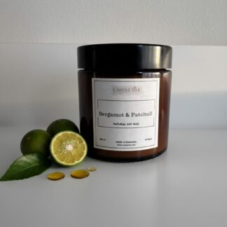 Lumanare parfumate cu aroma Bergamot&Pachuli, handcrafted 120 ml